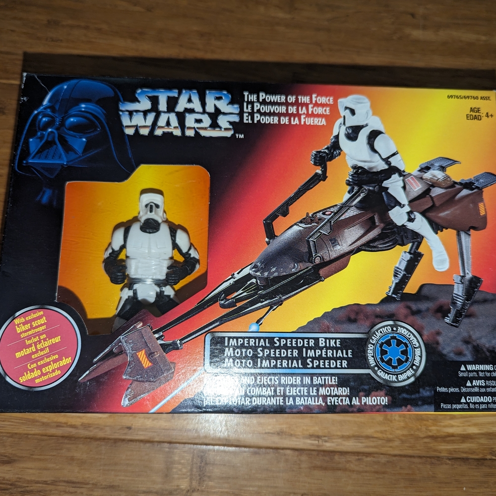 Star Wars Imperial Speeder Bike with Stormtrooper - Black and Brown